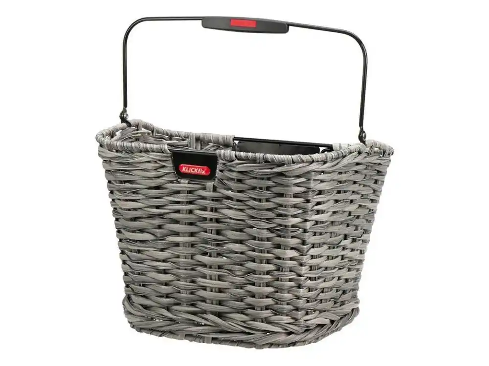 Ověřený Košík na řidítka Klickfix, rákos/hnědá 34x25x27cm, pletený, bez adaptéru,16 l