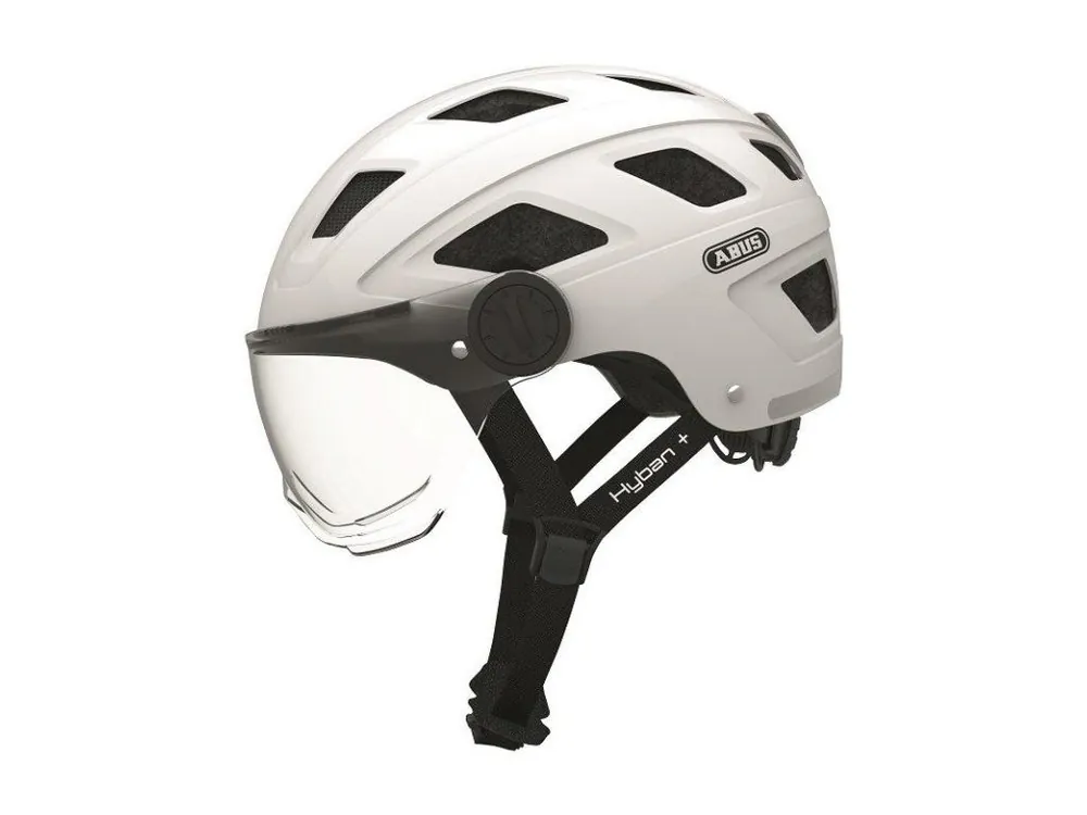Přilba Abus Hyban+ - cream white (clear visor) Omezená Nabídka