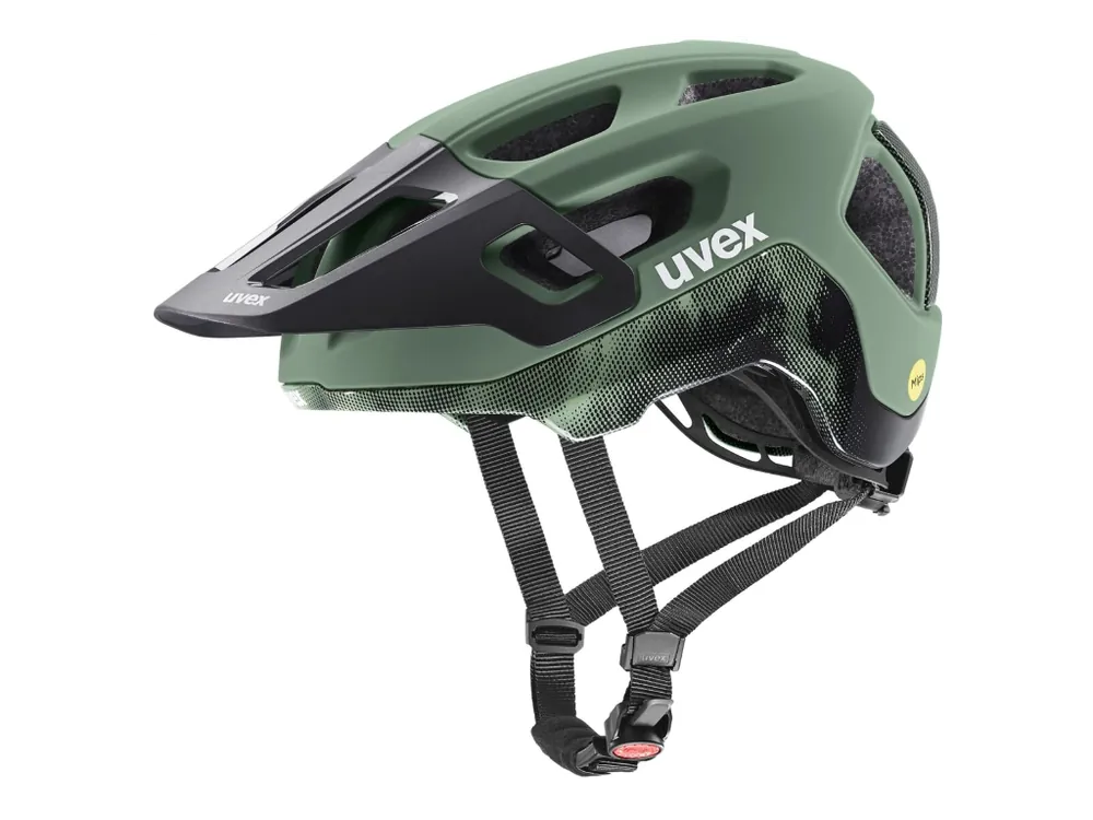 Poslední Šance Přilba UVEX React MIPS (S4107120900) - Moss Green/Bl M