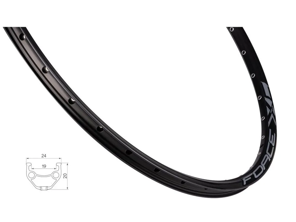 Dokud Zásoby Vydrží Ráfek FORCE XC BASIC DISC 584x19, 36děr, černý