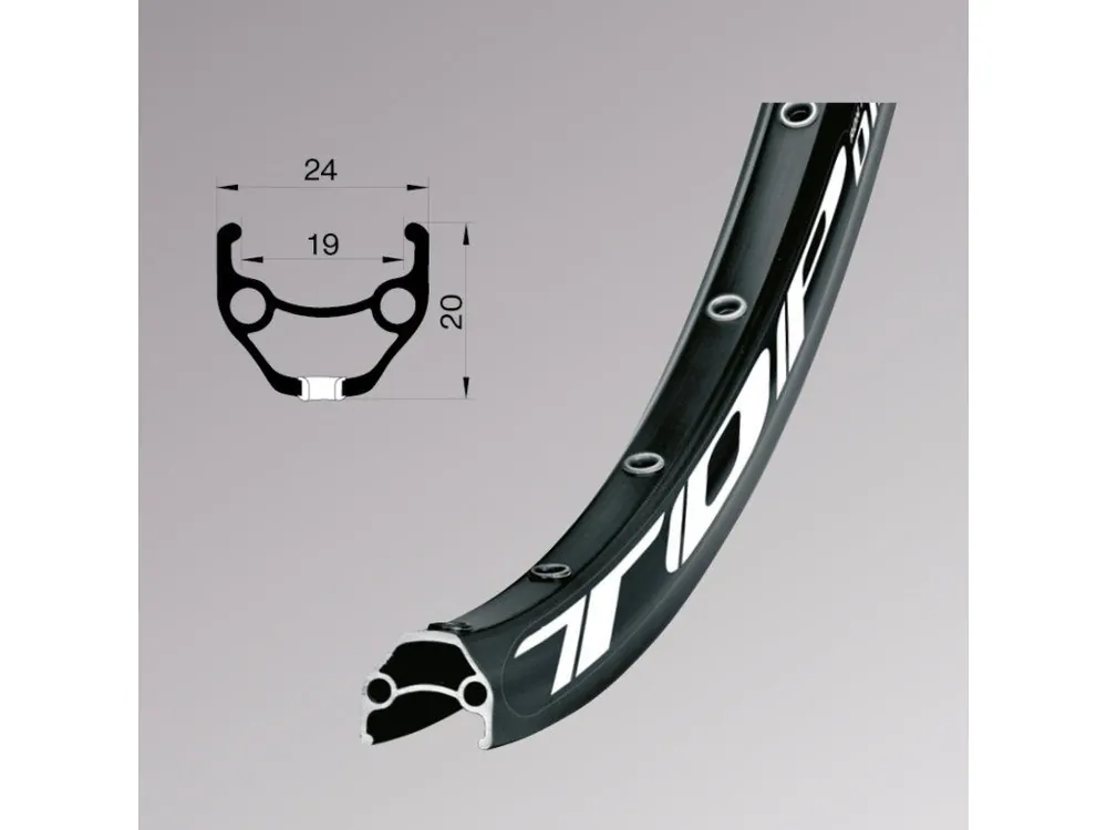 Ráfek Remerx Top Disc 622/19 - 36 děr, černý BA, 1N, AV, RX Vysoce Kvalitní