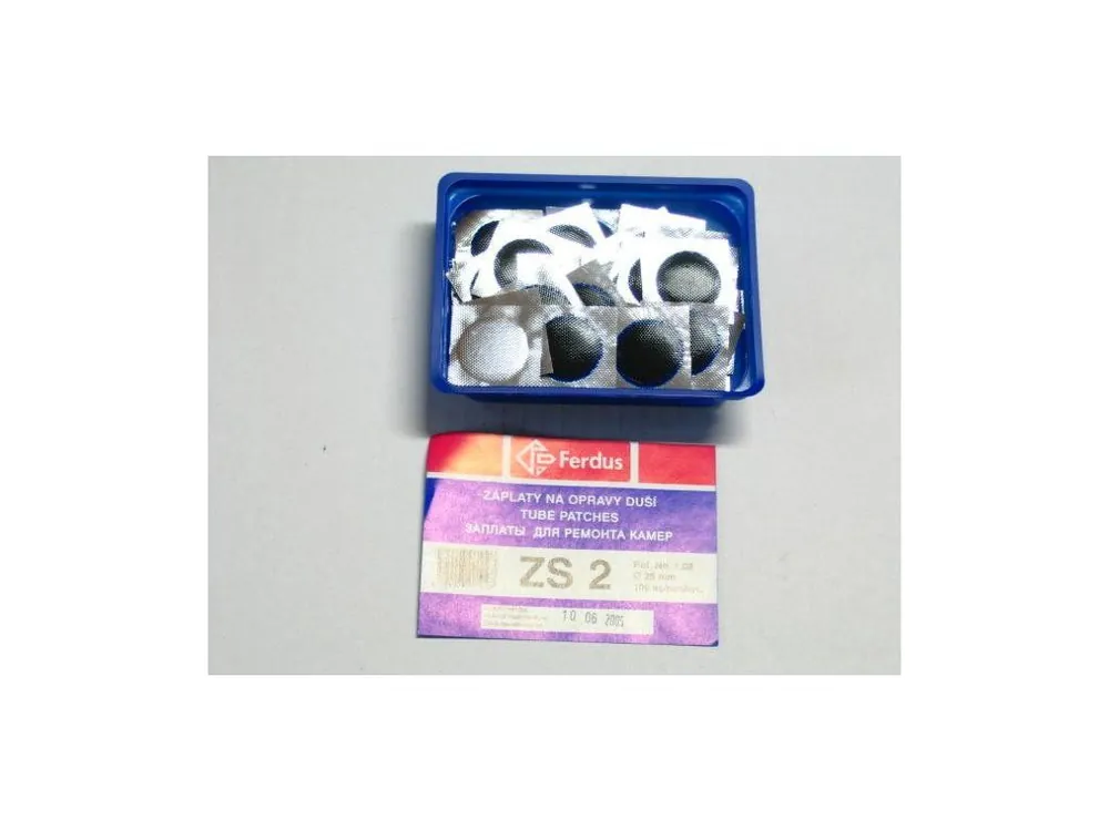 Záplata velo fleky Ferdus ZS2 na opravu duší - rozměr 25mm Originální