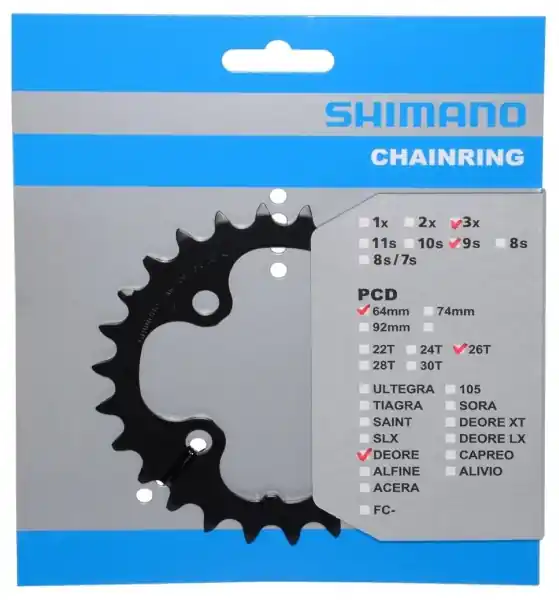 Převodník Shimano M610-590 26z Oblíbený
