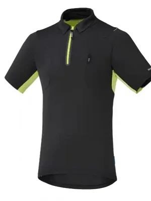 Omezená Nabídka Dres krátký pánský Shimano Polo Shirt černý