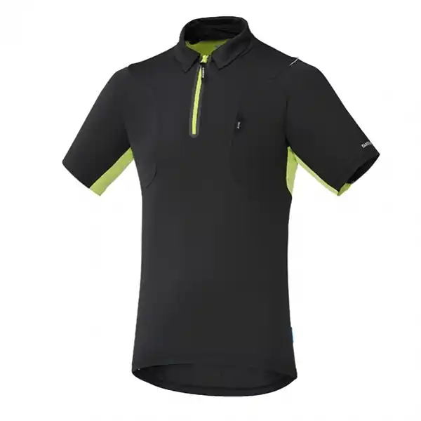 Omezená Nabídka Dres krátký pánský Shimano Polo Shirt černý