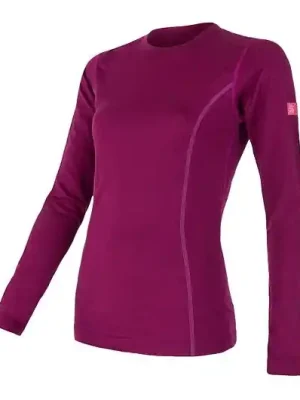 Finální Výprodej Triko dlouhé dámské SENSOR MERINO WOOL ACTIVE lilla