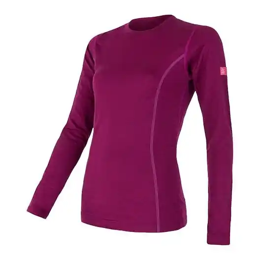 Finální Výprodej Triko dlouhé dámské SENSOR MERINO WOOL ACTIVE lilla