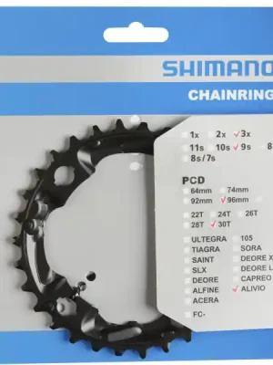 Značkový Převodník 30z Shimano FC-M4000 9k 4d.černý