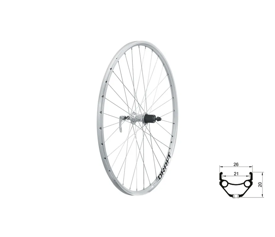 Zapletené kolo zadní KLS DRAFT R 28/29, silver Must-Have