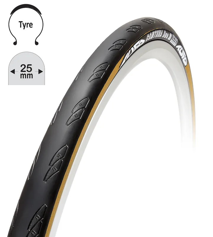 Kup Teď Plášť TUFO Comtura Duo 25 700x25C, kevlar, črn-béž