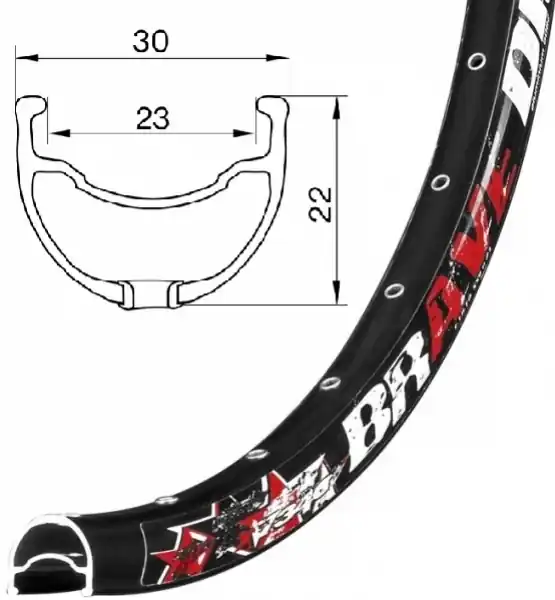 Cenová Bomba Ráfek REMERX BRAVE DISC 559x23 32děr černý