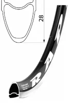 Ráfek REMERX RAPID 622x15 36děr černý Značkový