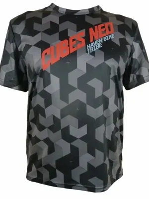 Dres krátký pánský HAVEN CUBES NEO černo/červený Akce