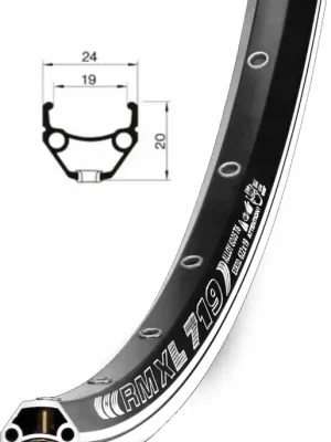 Ráfek REMERX DRAGON 719 V-brake 622x19 nýt 32děr černý Cenově Výhodný