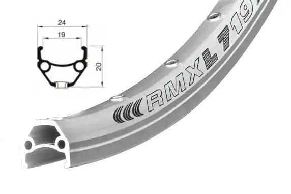 Značkový Ráfek REMERX DRAGON 719 V-brake 622x19 nýt 36děr stříbrný