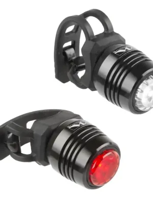 Sleva Blikačka přední+zadní M-Wave Apollon Mini USB černé