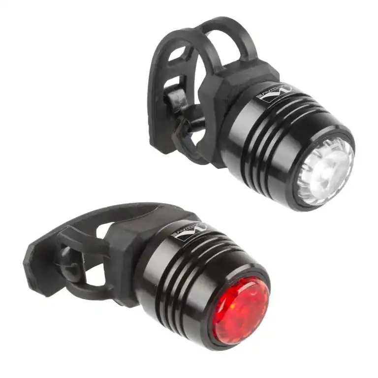 Sleva Blikačka přední+zadní M-Wave Apollon Mini USB černé