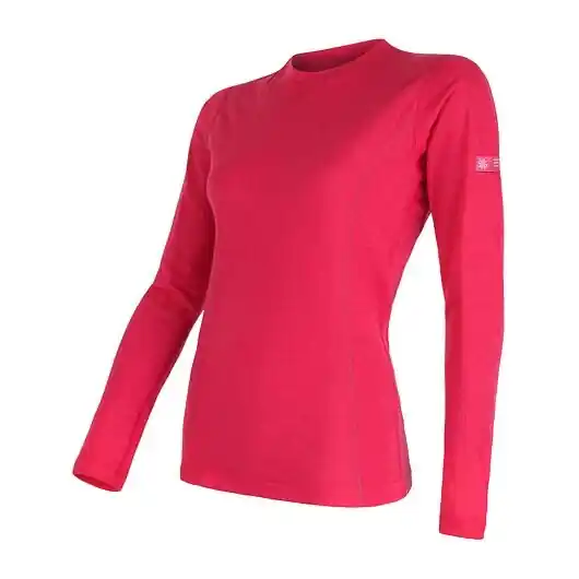 Originální Triko dlouhé dámské SENSOR MERINO ACTIVE magenta