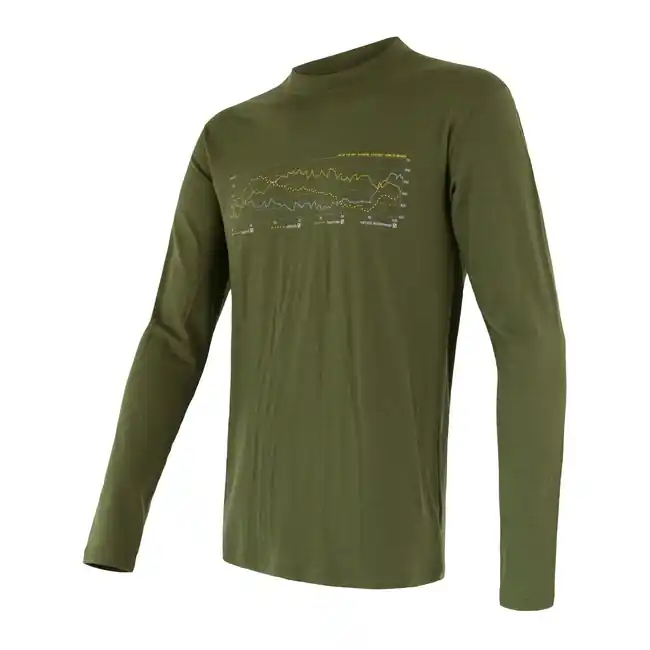 Poslední Šance Triko dlouhé pánské SENSOR MERINO ACTIVE PT TRACK safari