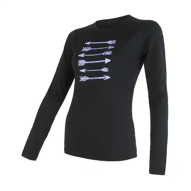 Levný Triko dlouhé dámské SENSOR MERINO ACTIVE PT ARROWS černé