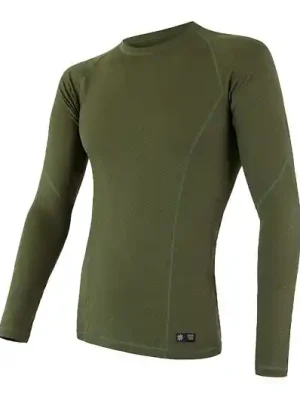 Nízká Cena Triko dlouhé pánské SENSOR MERINO DOUBLE FACE safari