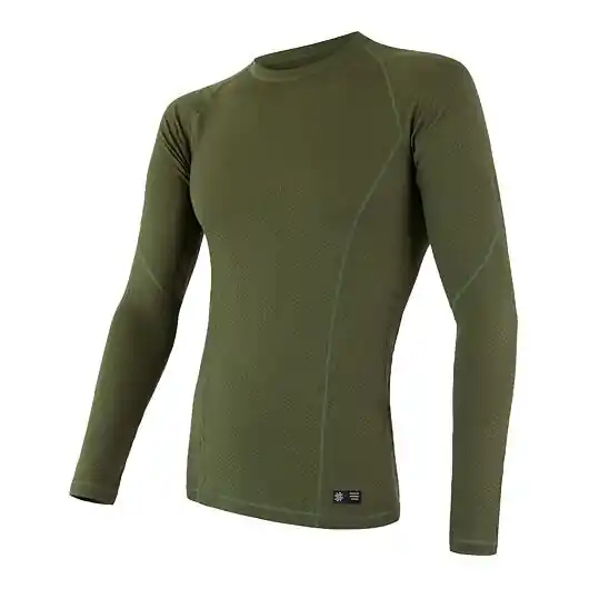 Nízká Cena Triko dlouhé pánské SENSOR MERINO DOUBLE FACE safari