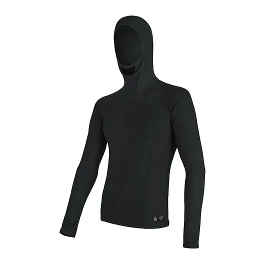 Ihned K Objednání Triko dlouhé pánské SENSOR MERINO DOUBLE FACE s kapucou černé