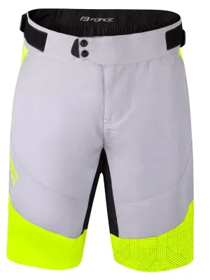Ověřený Kraťasy Force STORM s odnímatelnou vložkou, šedo-fluo