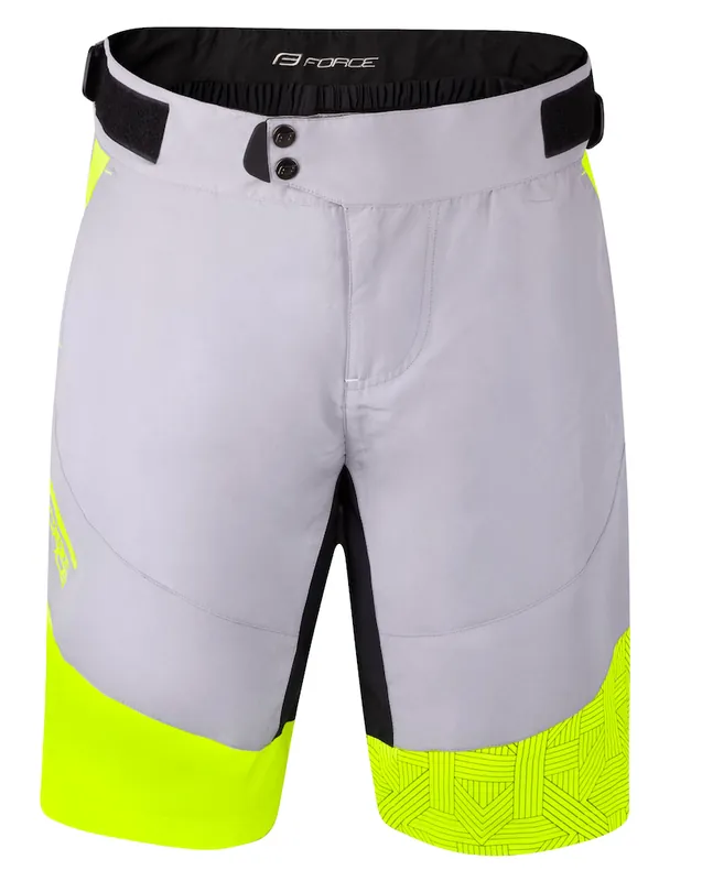 Ověřený Kraťasy Force STORM s odnímatelnou vložkou, šedo-fluo