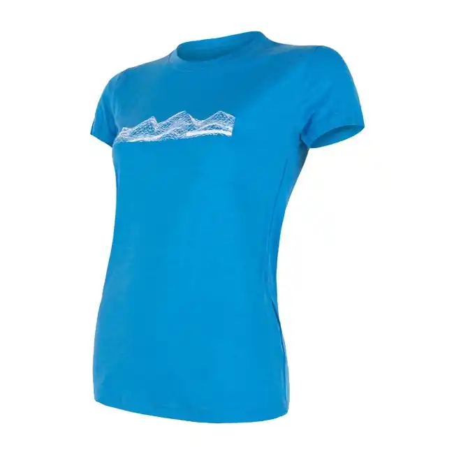 Nová Kolekce Triko krátké dámské SENSOR MERINO ACTIVE PT MOUNTAINS modré