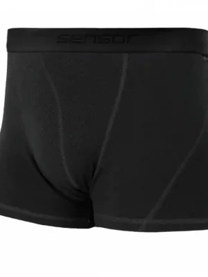 Finální Výprodej Boxerky SENSOR MERINO DOUBLE FACE černé