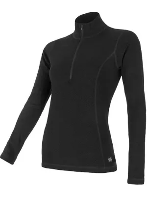 Top Prodej Triko dlouhé dámské SENSOR MERINO DOUBLE FACE zip černé