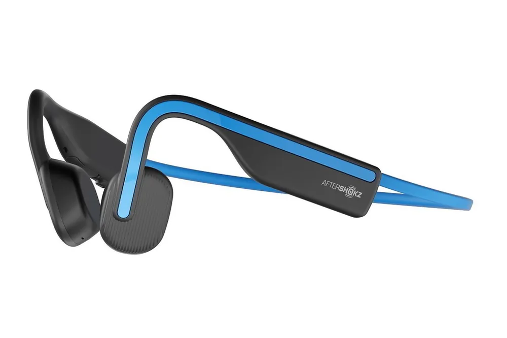Nejlepší Volba Bezpečná Bluetooth sluchátka AfterShokz OpenMove, modrá