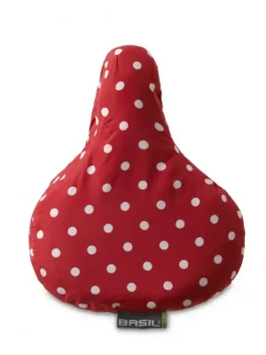 Potah na sedlo BASIL Rosa-Saddle Cover červený puntík Pouze Dnes