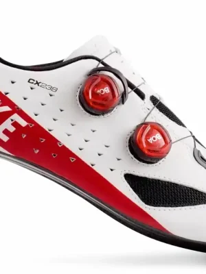 Tretry LAKE CX238 Carbon bílo/červené wide Bezpečná Platba