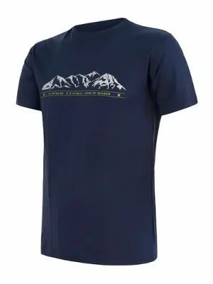 Zlevněný Triko krátké pánské SENSOR MERINO ACTIVE PT MOUNTAINS deep blue
