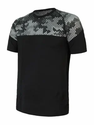 Triko krátké pánské SENSOR MERINO IMPRESS černá/honeycomb Tovární Cena