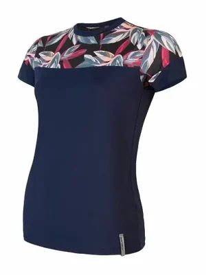 Akční Nabídka Triko krátké dámské SENSOR COOLMAX IMPRESS deep blue/leaves