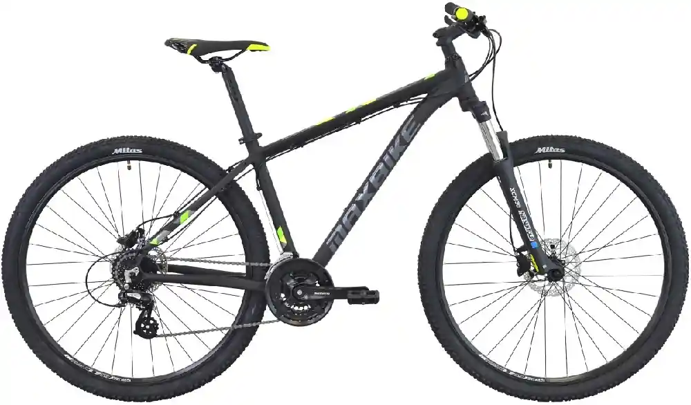 Ověřený Horské kolo 29 MAXBIKE Toba černý mat-žlutá