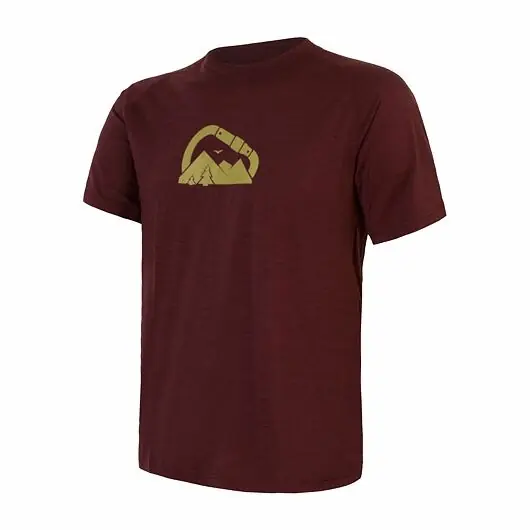 Cenově Výhodný Triko krátké pánské SENSOR MERINO AIR PT SUMMIT port red