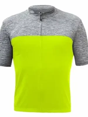 Dres krátký pánský SENSOR CYKLO COOLMAX neon žlutá/šedá Hit Sezóny