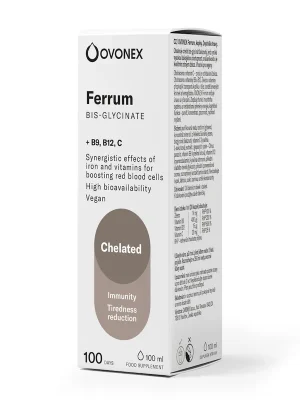 Kapky Liquid OVONEX FERRUM 100ml Vrácení Zdarma