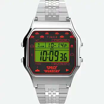 Hodinky Timex Timex T80 x SPACE INVADERS stříbrné »retro« Výhodná Nabídka