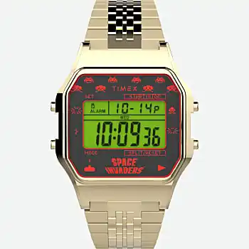 Nejlepší Volba Hodinky Timex Timex T80 x SPACE INVADERS zlaté »retro«