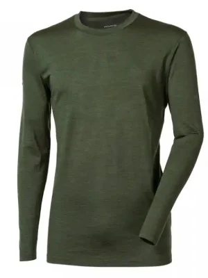 Hit Sezóny Triko dlouhé pánské Progress merino khaki melír