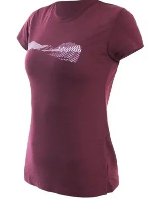 Triko krátké dámské SENSOR MERINO AIR PT HILLS port red Výhodná Nabídka
