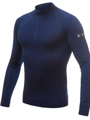 Cenově Výhodný Triko dlouhé pánské SENSOR MERINO ACTIVE zip tmavě modré