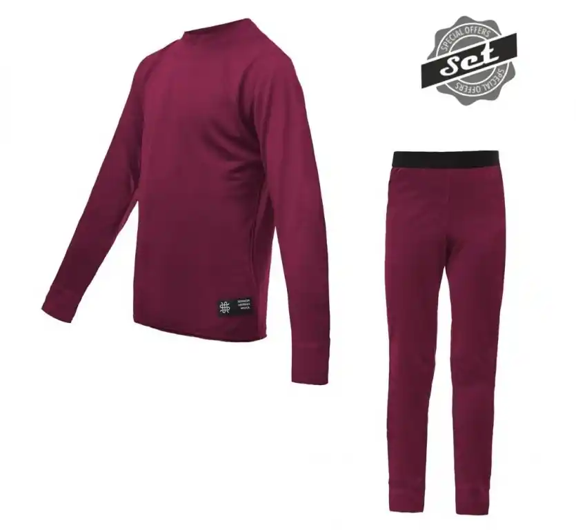 Levný Komplet juniorský SENSOR MERINO ACTIVE SET lilla