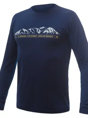 Akční Nabídka Triko dlouhé pánské SENSOR MERINO ACTIVE PT MOUNTAINS tmavě modré