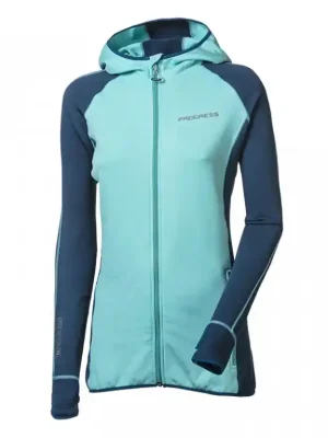 Aktuální Mikina dámská Progress TISPA HOODY mint/petrol